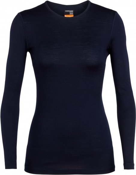 Icebreaker - Women's 200 Oasis L/S Crewe - Merinounterwäsche Gr S blau