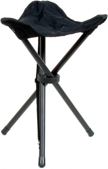 Thumbnail - Basic Nature - Travelchair Dreibeinhocker - Campingstuhl Gr Stahl grau