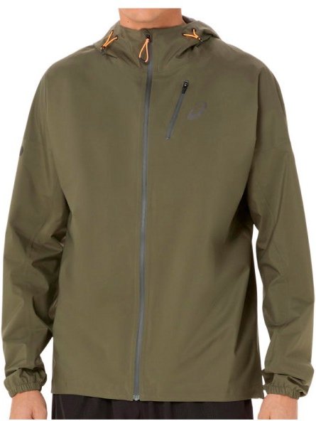 Asics - Fujitrail Elite Waterproof Jacket - Laufjacke Gr L oliv