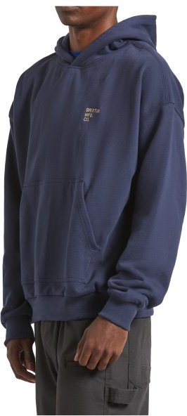 Brixton - Embroidered Heavy Weight Hood - Hoodie Gr M blau