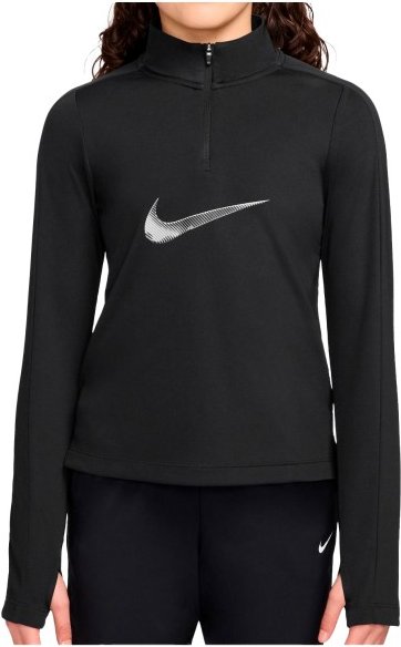 Nike - Girl's Pro Dri-Fit Half-Zip L/S Top - Laufshirt Gr M schwarz