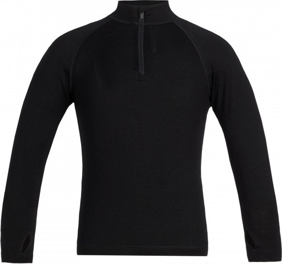 Icebreaker - Kids 260 Tech L/S Half Zip - Merinounterwäsche Gr 152 schwarz