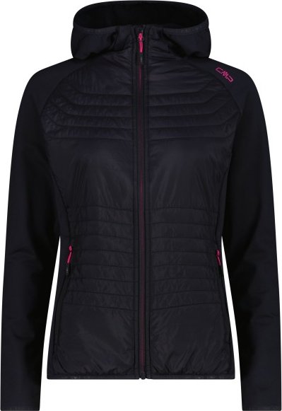 Thumbnail - CMP - Women's Performance Jacket Fix Hood Hybrid - Kunstfaserjacke Gr 40 schwarz