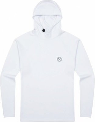 Hurley - Rash Slim Fit L/S Icon Hooded - Lycra Gr XL weiß