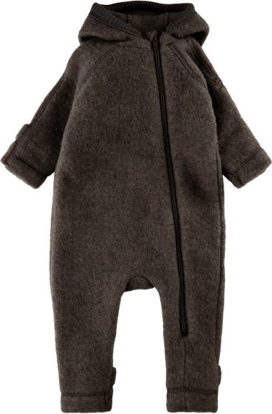 Thumbnail - Mikk-Line - Wool Baby Suit with Ears - Overall Gr 104 schwarz