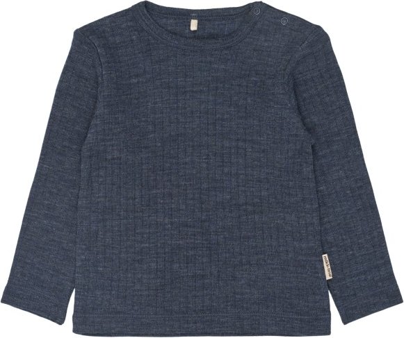 Mikk-Line - Kid's Merino Wool L/S Top - Merinolongsleeve Gr 128 blau