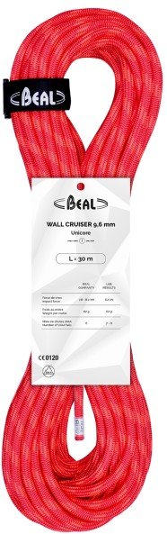 Beal - Wall Cruiser 9,6 mm - Einfachseil Gr 30 m rot