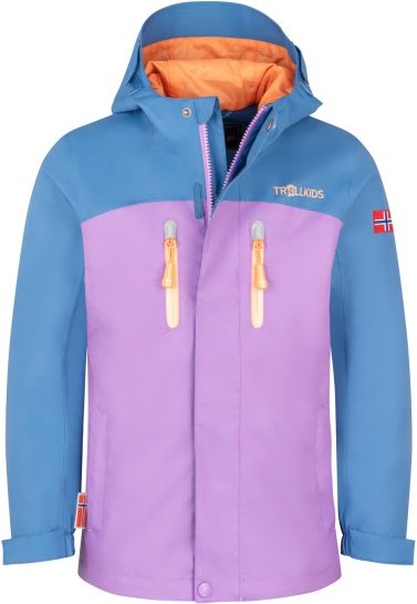 Trollkids - Girl's Nusfjord Jacket - Regenjacke Gr 104 lila/blau
