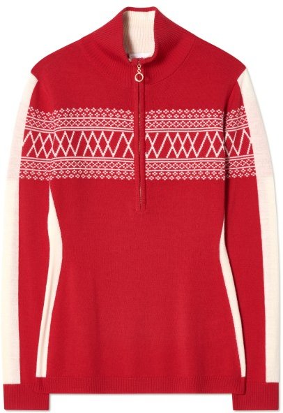 We Norwegians - Women's Signature 1/4-Zip - Merinopullover Gr M rot
