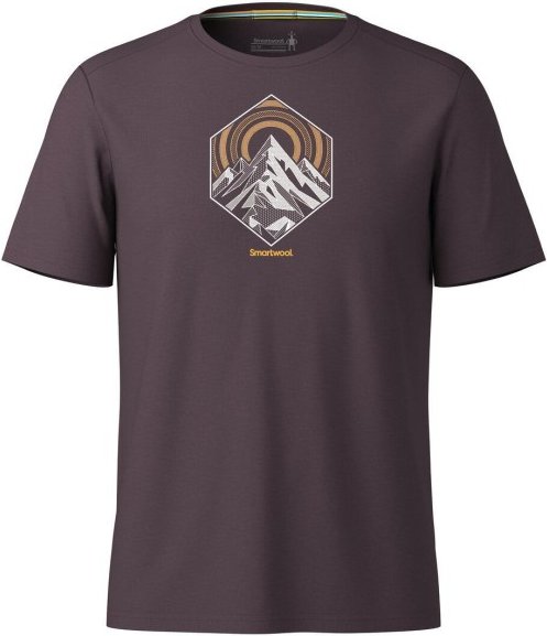 Smartwool - Peak Energy Active Short Sleeve Graphic Shirt - Merinoshirt Gr M grau