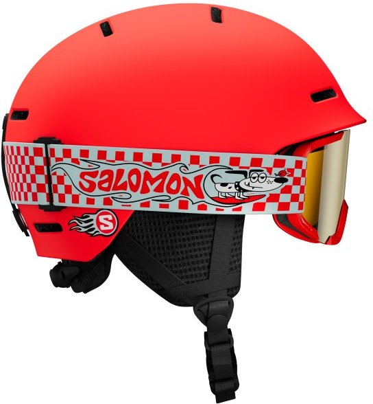 Thumbnail - Salomon - Kid's Player Combo Cat. 2 VLT 35% - Skihelm Gr 53-56 cm - M rot