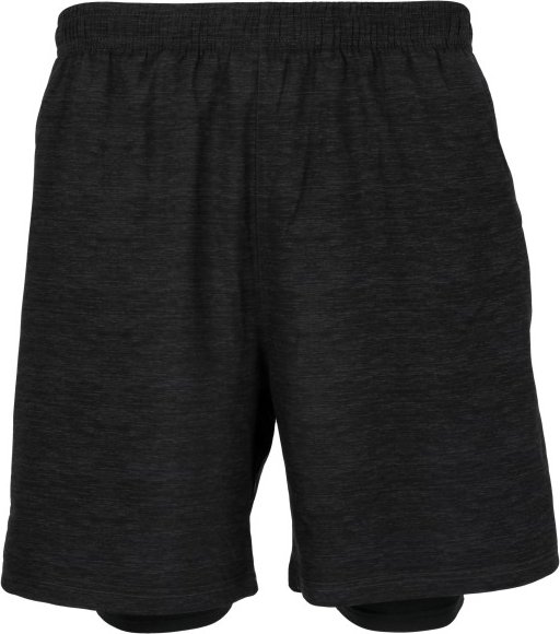 ENDURANCE - Vanclause Melange 2-In-1 Shorts - Laufshorts Gr S schwarz
