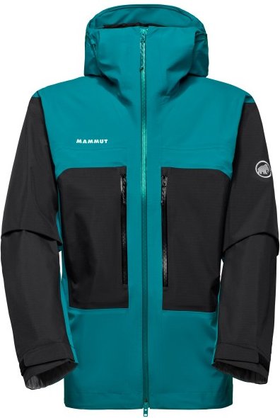 Mammut - Taiss Hardshell Hooded Jacket - Regenjacke Gr L türkis/schwarz