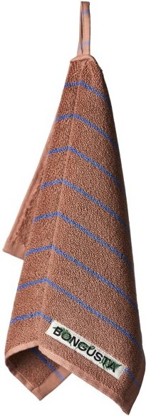 Bongusta - Naram Guest Towels - Badehandtuch Gr 30 x 50 cm camel / ultramarine