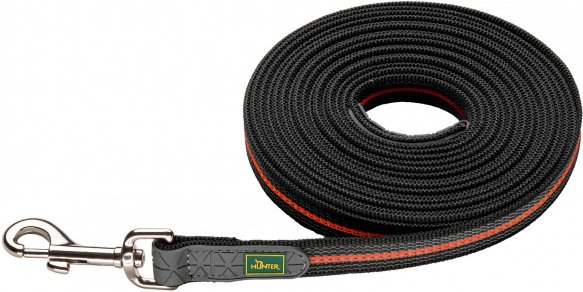 Hunter - Trackingleash Visby Super Grip - Hundeleine Gr Länge 5 m - Breite 2,0 cm orange