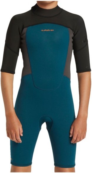 Quiksilver - Boy's 2/2 Prologue S/S SP Back Zip - Neoprenanzug Gr 10 blau