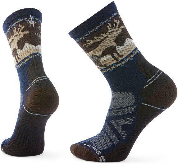 Thumbnail - Smartwool - Hike Light Cushion Mountain Moose Crew Socks - Wandersocken Gr XL schwarz