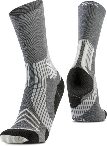 Thumbnail - X-Socks - Run Expert Silk Merino Crew - Laufsocken Gr 39-41 grau