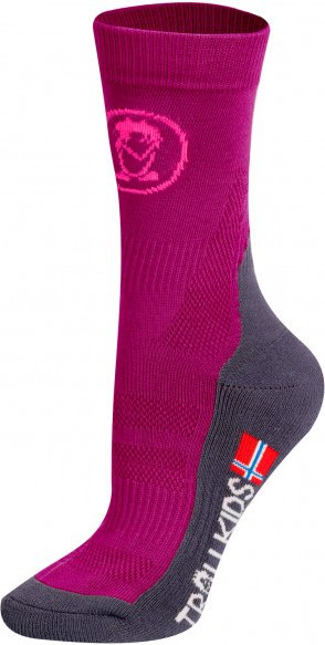 Trollkids - Kids Trekking Mid Cut Socks II - Wandersocken Gr 31-34 lila