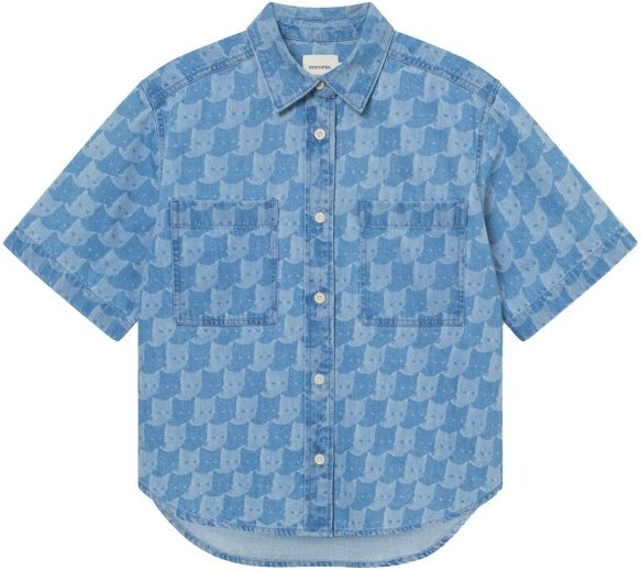 DEDICATED - Women's Shirt Stensvik Denim - Bluse Gr XS blau