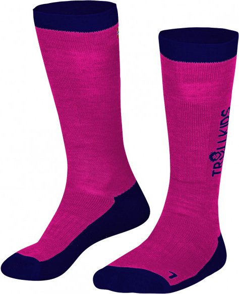 Thumbnail - Trollkids - Kid's Ski Socks - Skisocken Gr 39-42 rosa