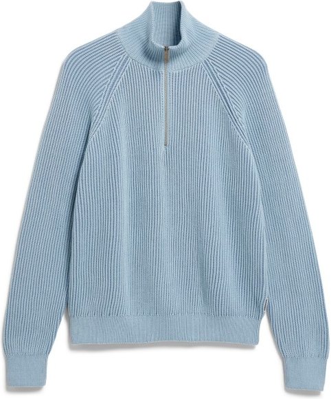 ARMEDANGELS - Women's Troyer Vanisé Knit Sweater - Pullover Gr L grau/türkis