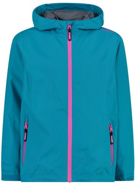Thumbnail - CMP - Girl's Jacket Fix Hood WP - Regenjacke Gr 164 türkis