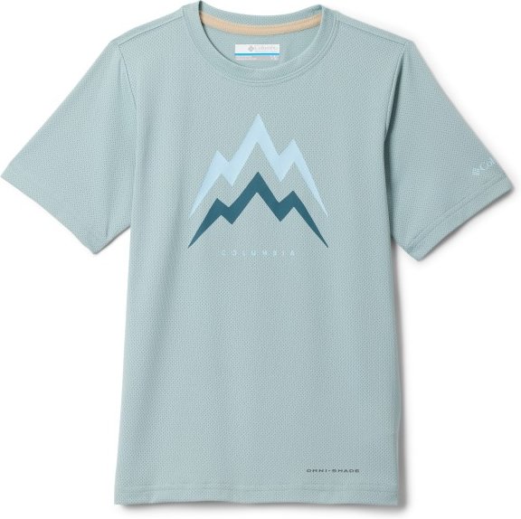 Columbia - Kid's Tech Trail Utility S/S Graphic Crew - Funktionsshirt Gr XL grau