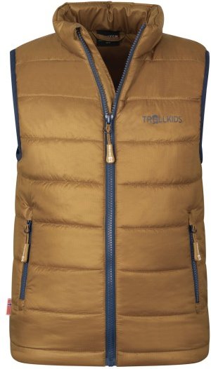 Trollkids - Kids Trondheim Vest - Kunstfaserweste Gr 92 braun
