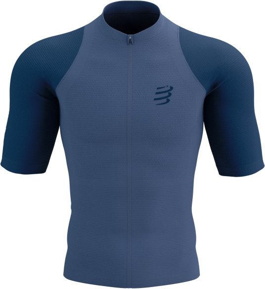 Compressport - Trail Racing Postural S/S Top - Laufshirt Gr L blau