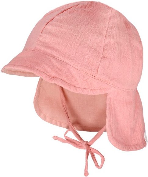 maximo - Baby's Schildmütze Band Musselinstoff Nackenschutz - Cap Gr 47 cm rosa