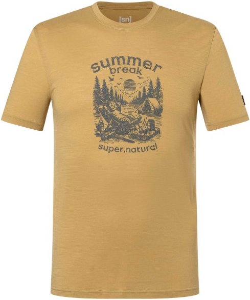 super.natural - Summer Break Tee - Merinoshirt Gr XL beige