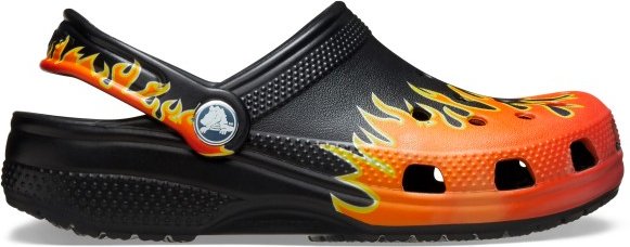 Thumbnail - Crocs - Kid's Classic Flames Clog - Sandalen Gr 23-24 schwarz