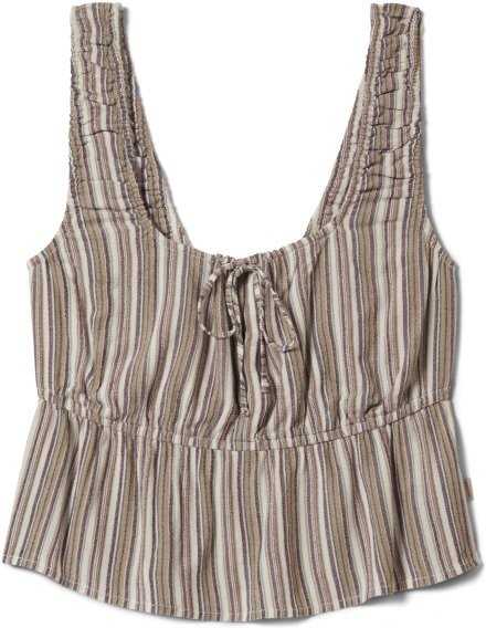 Brixton - Women's The Abigail Tie Top Viscose - Top Gr L braun/grau