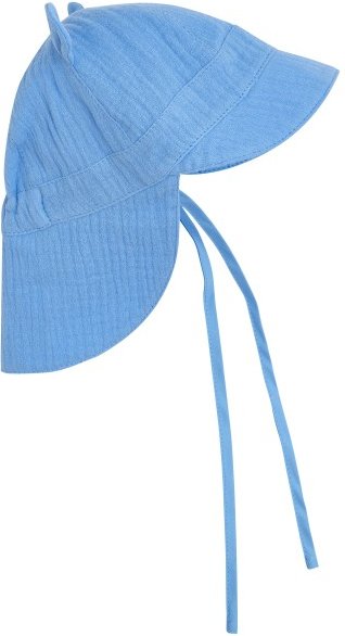 Huttelihut - Kid's Summer Hat Ears Muslin - Hut Gr 48 cm - 6-12 Months blau