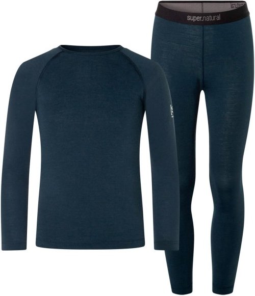 super.natural - Kid's Tundra175 Base Set - Merinounterwäsche Gr 110 blau