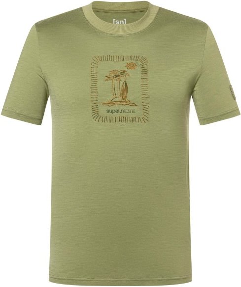super.natural - Palm Island Bio Jersey Tee - Merinoshirt Gr XL oliv
