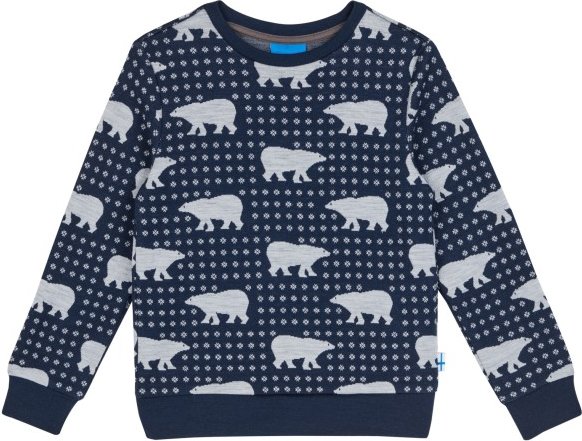 Finkid - Kid's Uniikki Nordik - Wollpullover Gr 130/140 blau