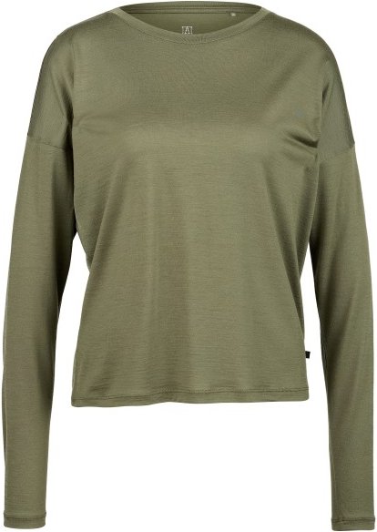 Heber Peak - Women's MerinoCool165 EvergreenHe. L/S - Merinoshirt Gr XXL oliv