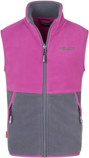 Trollkids - Kid's Kjerag Vest - Fleeceweste Gr 128 grau