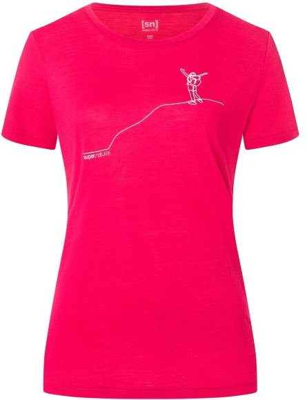 super.natural - Women's Gipfelglück Tee - Merinoshirt Gr L rosa