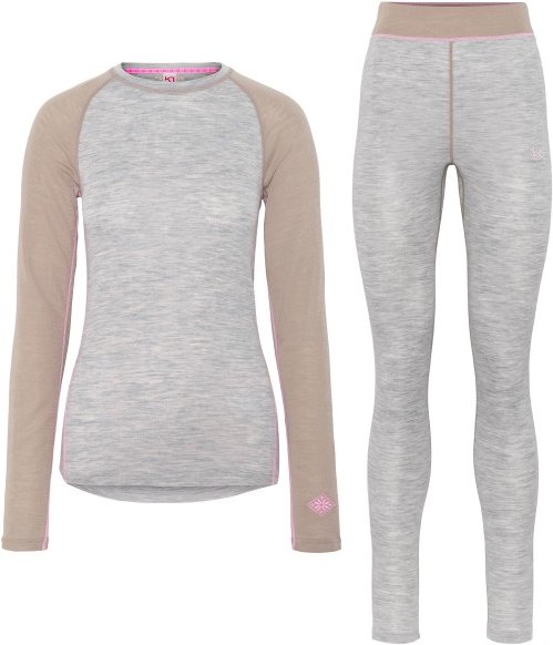 Thumbnail - Kari Traa - Women's Kaia Set - Merinounterwäsche Gr S grau