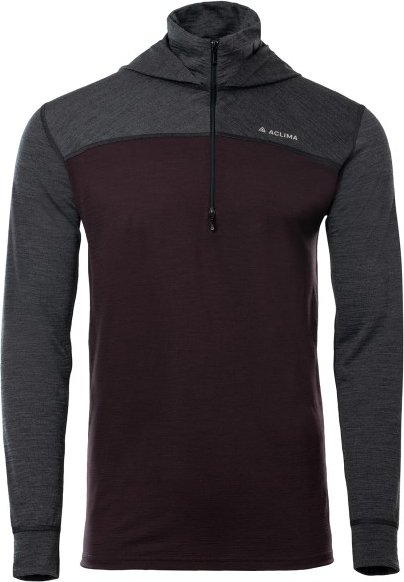 Thumbnail - Aclima - Lightwool 180 Hoodie - Merinopullover Gr XL lila/ marengo