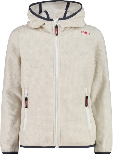 CMP - Girl's Jacket Fix Hood Jacquard Knitted 3H19825 - Fleecejacke Gr 152 beige