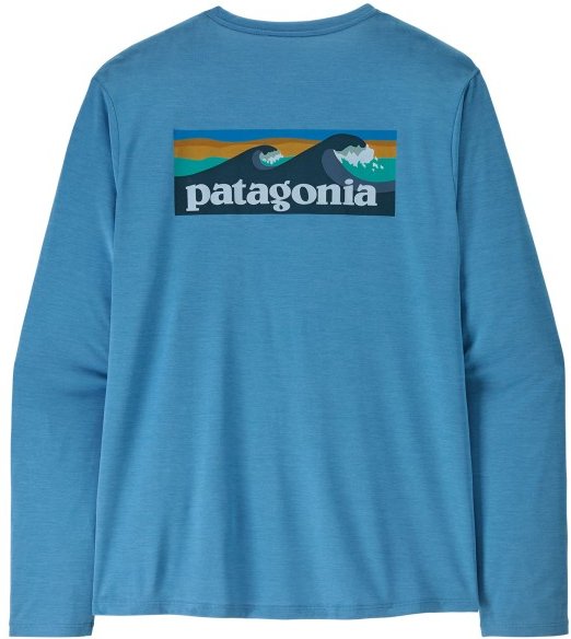 Patagonia - L/S Cap Cool Daily Shirt Boardshort Logo - Funktionsshirt Gr M blau