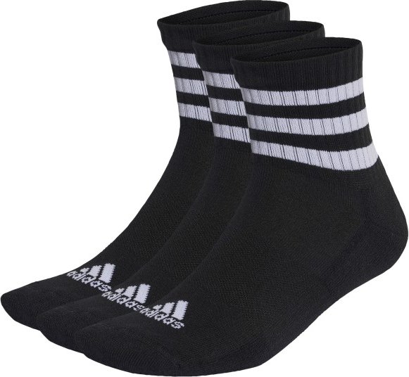 adidas - 3S Cushioned Sportswear Mid 3-Pack - Multifunktionssocken Gr S - EU: 37-39 schwarz
