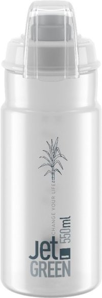 Elite - Jet Green Plus - Fahrrad Trinkflasche Gr 550 ml grau/weiß