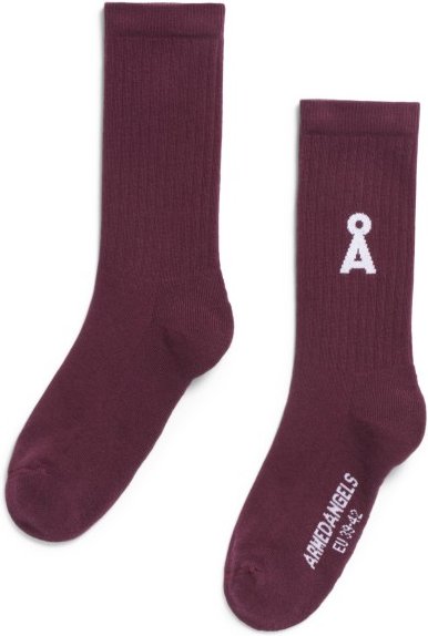 ARMEDANGELS - Saamus Bold - Multifunktionssocken Gr 39-42 lila/rot