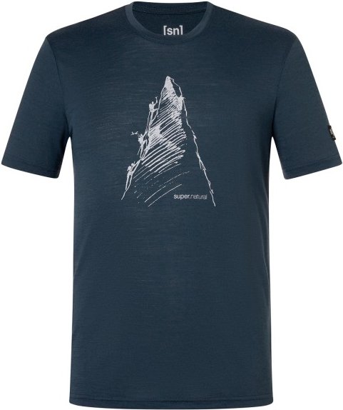 super.natural - Ascenders Tee - Merinoshirt Gr XL blau