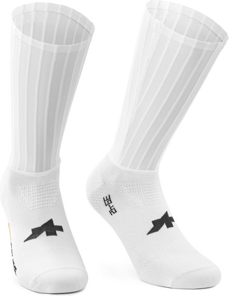 ASSOS - RSR Bolide Socks S11 - Radsocken Gr 35-38 weiß/grau